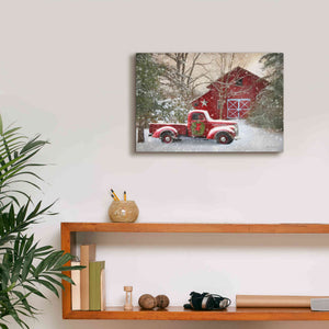 'Secluded Barn with Truck' by Lori Deiter, Canvas Wall Art,18 x 12