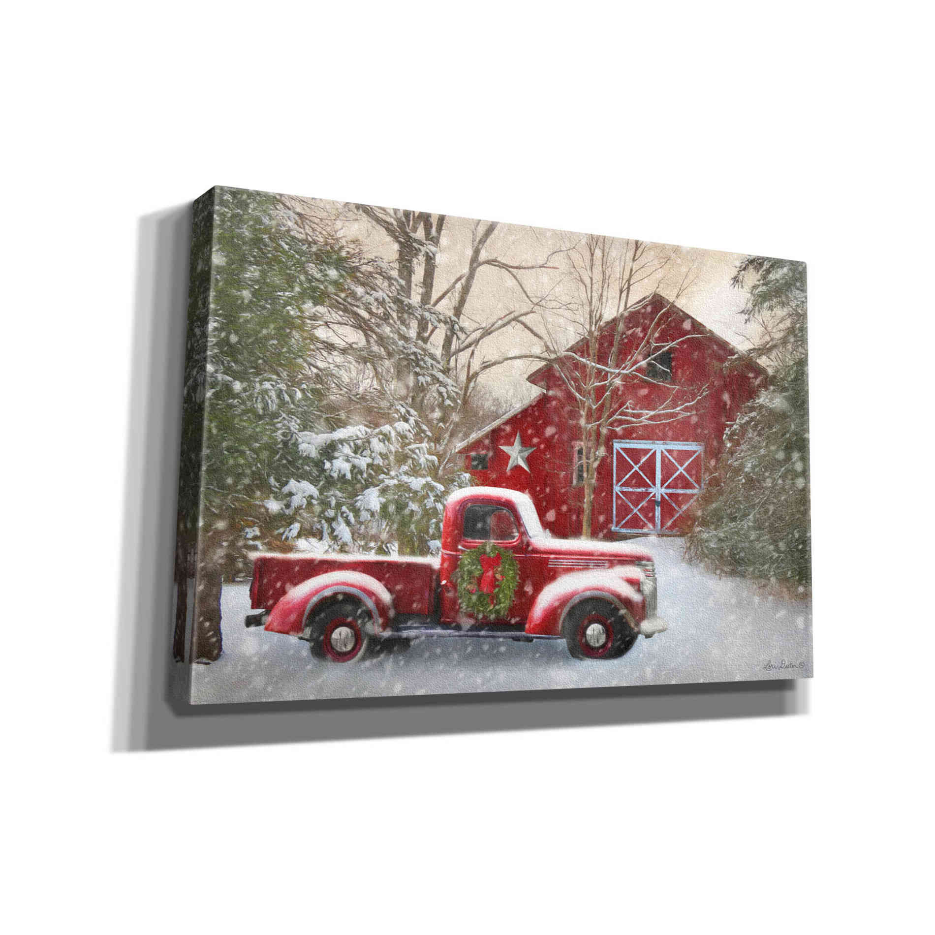 'Secluded Barn with Truck' by Lori Deiter, Canvas Wall Art