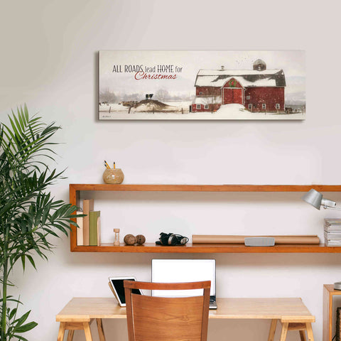 Image of 'All Roads Lead Home for Christmas' by Lori Deiter, Canvas Wall Art,36 x 12