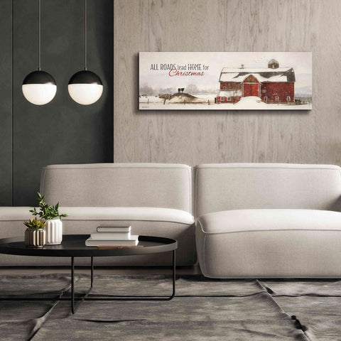 Image of 'All Roads Lead Home for Christmas' by Lori Deiter, Canvas Wall Art,60 x 20