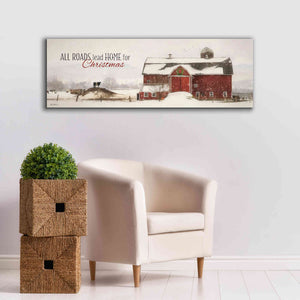 'All Roads Lead Home for Christmas' by Lori Deiter, Canvas Wall Art,60 x 20
