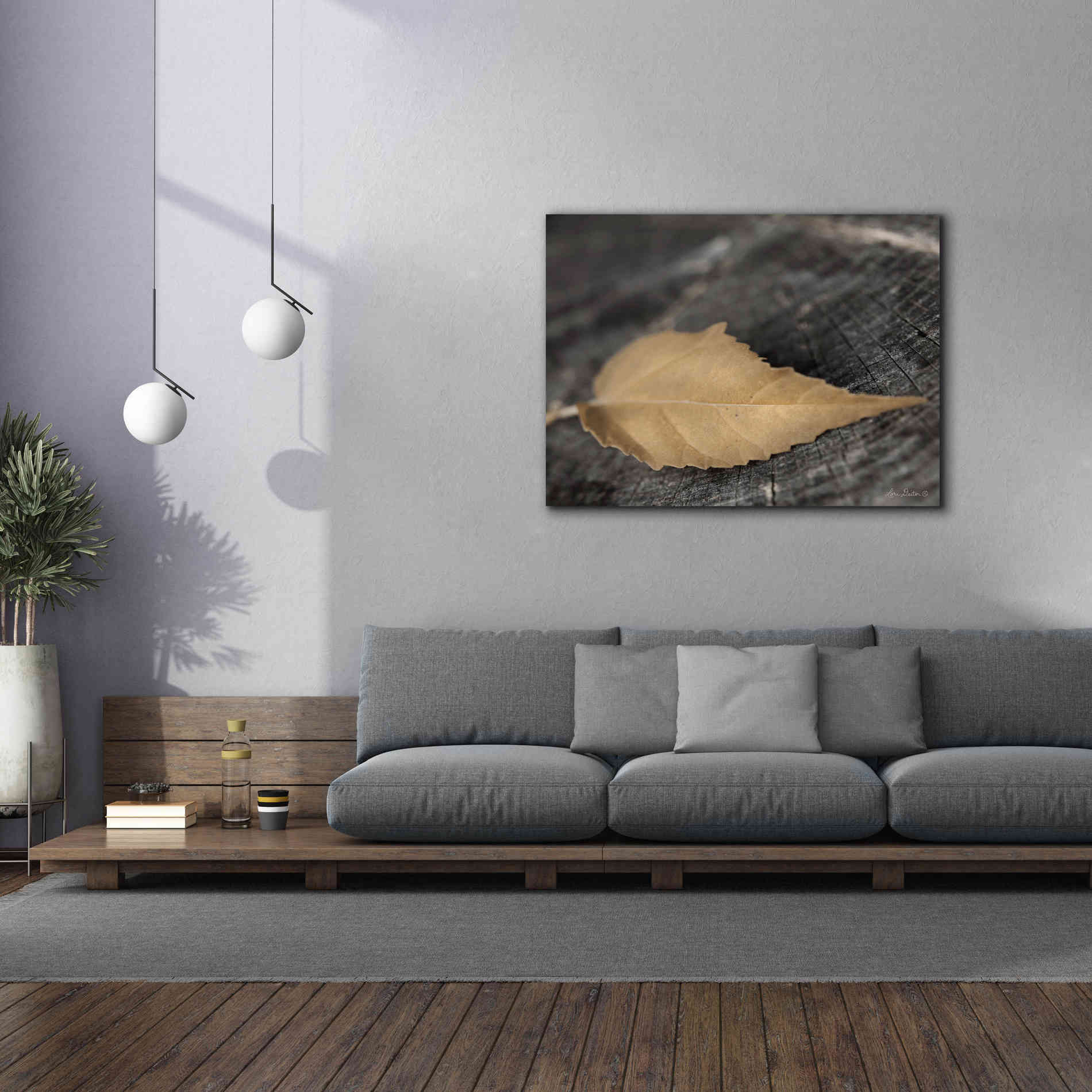 'Natural Gold Leaf' by Lori Deiter, Canvas Wall Art,54 x 40