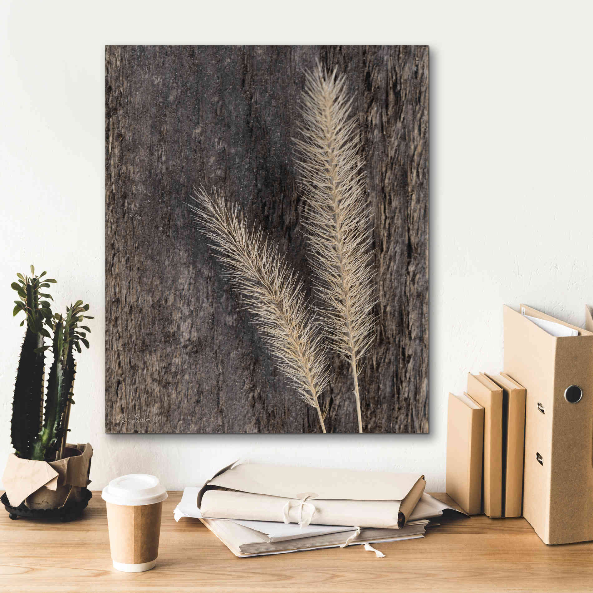 'Natural Wheat' by Lori Deiter, Canvas Wall Art,20 x 24