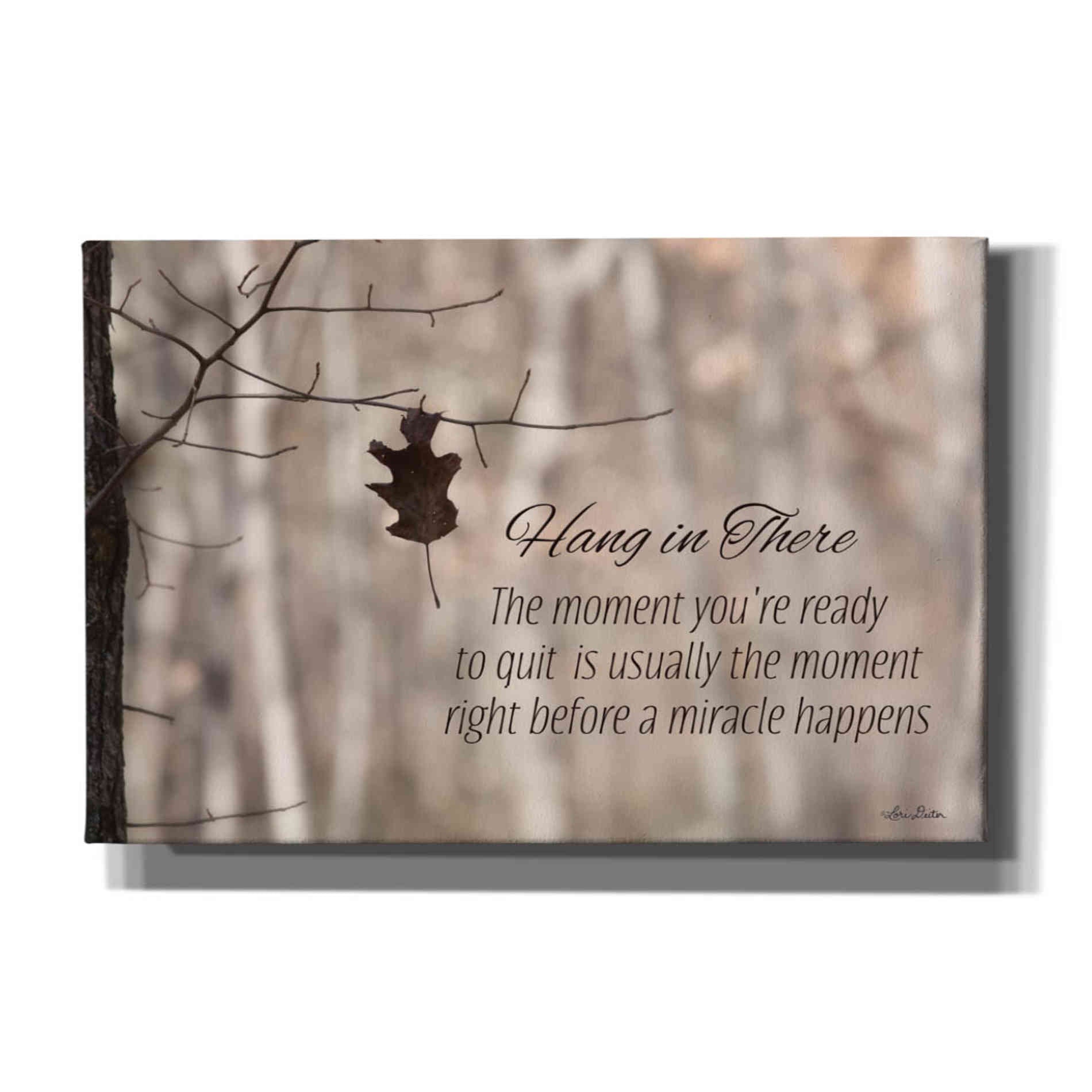 'Hang in There' by Lori Deiter, Canvas Wall Art