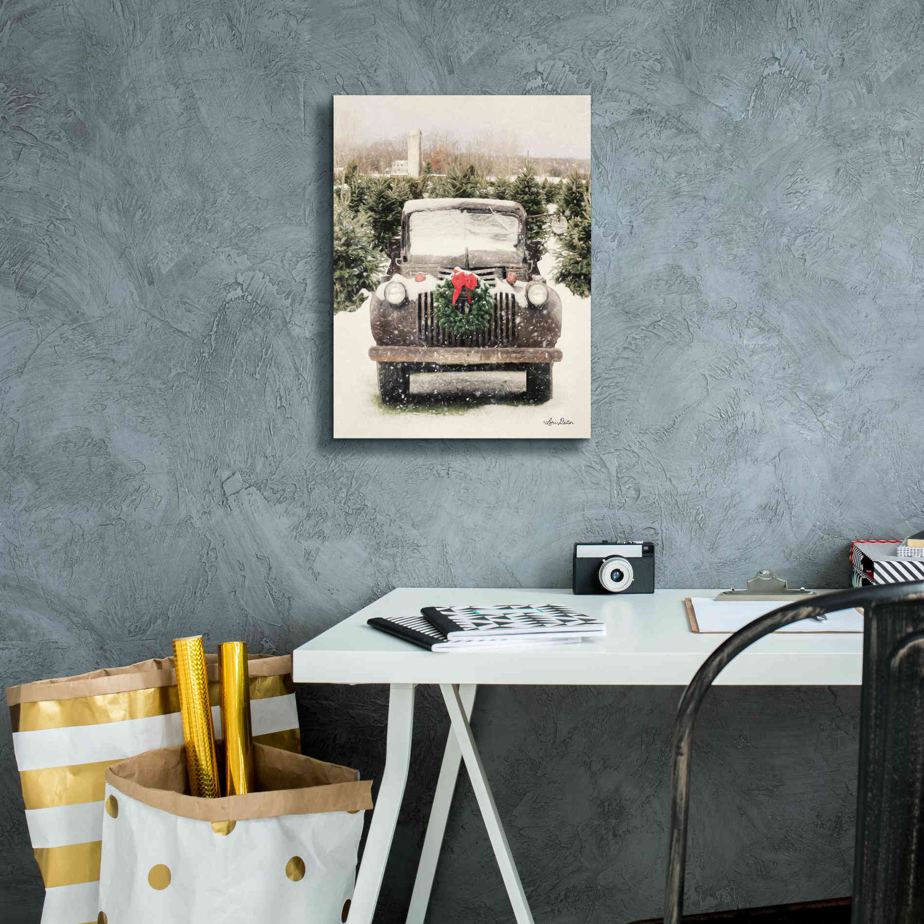 'Winter at the Tree Farm' by Lori Deiter, Canvas Wall Art,12 x 16