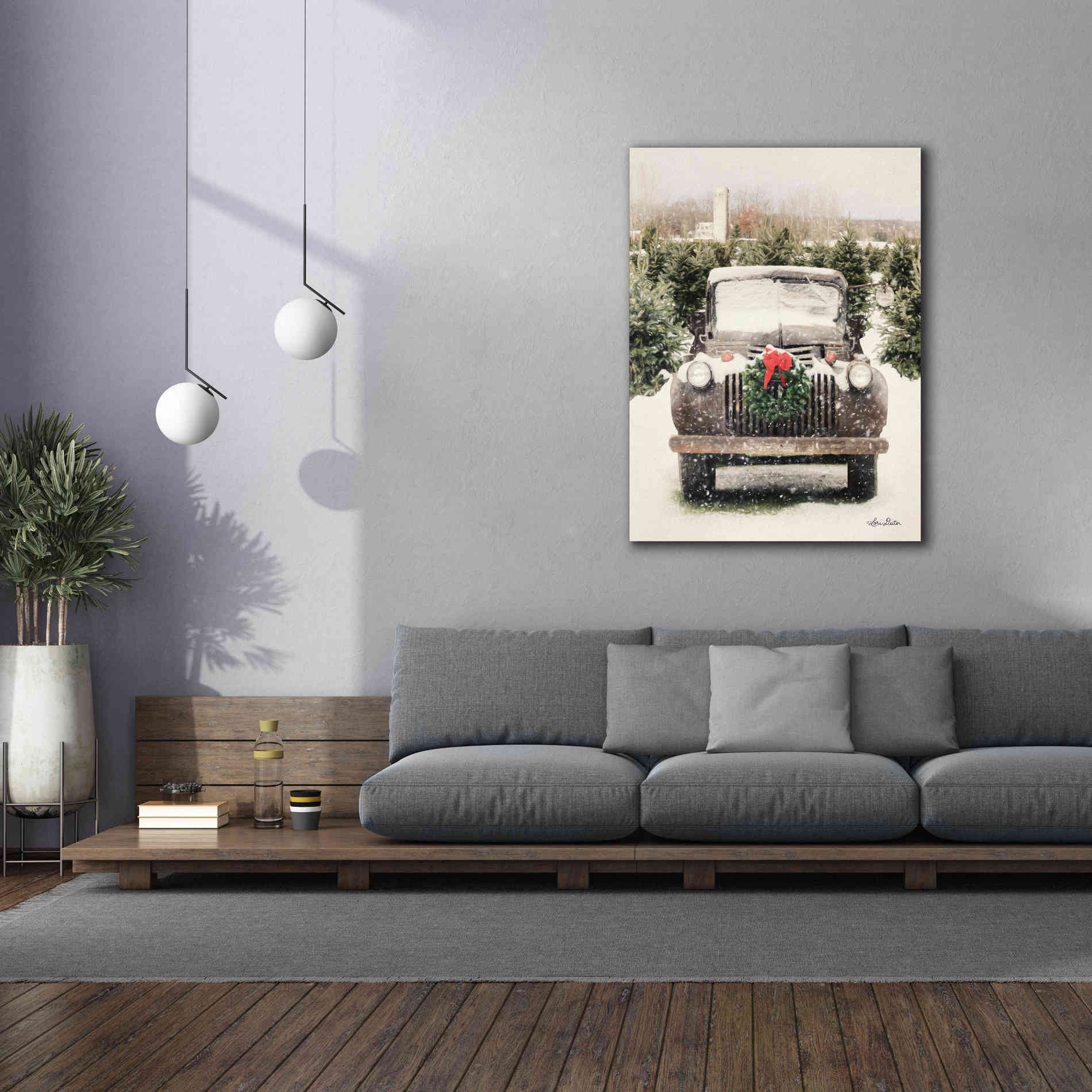 'Winter at the Tree Farm' by Lori Deiter, Canvas Wall Art,40 x 54