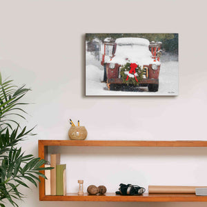'Christmas Farm Truck' by Lori Deiter, Canvas Wall Art,18 x 12