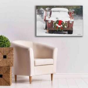 'Christmas Farm Truck' by Lori Deiter, Canvas Wall Art,40 x 26