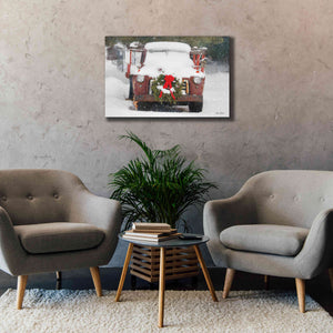 'Christmas Farm Truck' by Lori Deiter, Canvas Wall Art,40 x 26