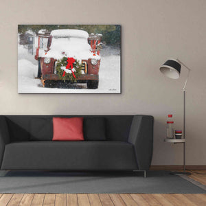 'Christmas Farm Truck' by Lori Deiter, Canvas Wall Art,60 x 40