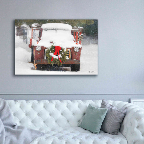 Image of 'Christmas Farm Truck' by Lori Deiter, Canvas Wall Art,60 x 40