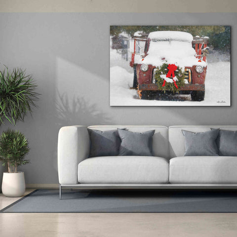 Image of 'Christmas Farm Truck' by Lori Deiter, Canvas Wall Art,60 x 40