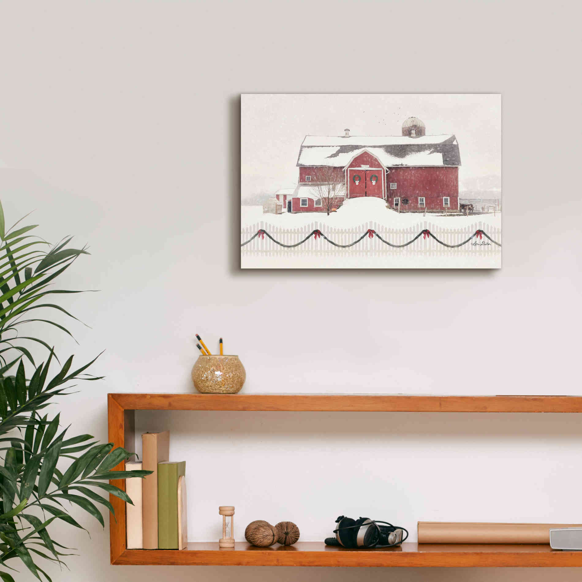 'Please Come Home for Christmas' by Lori Deiter, Canvas Wall Art,18 x 12