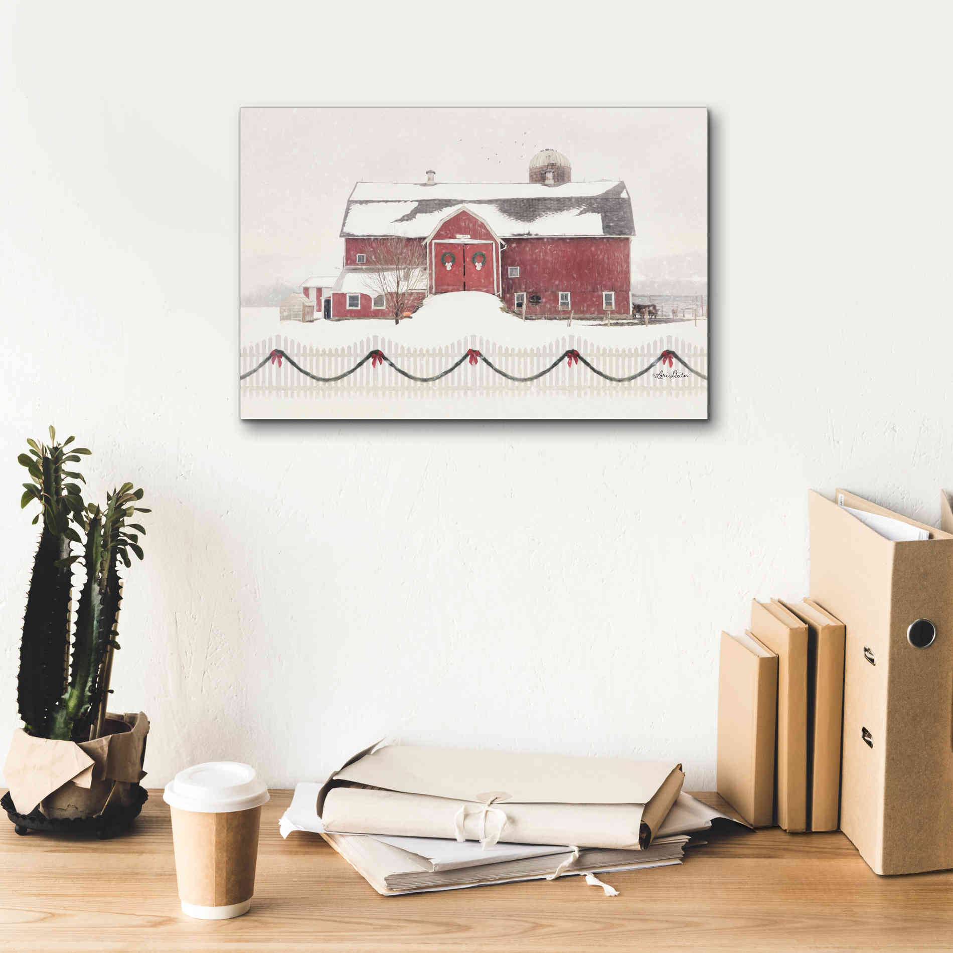 'Please Come Home for Christmas' by Lori Deiter, Canvas Wall Art,18 x 12