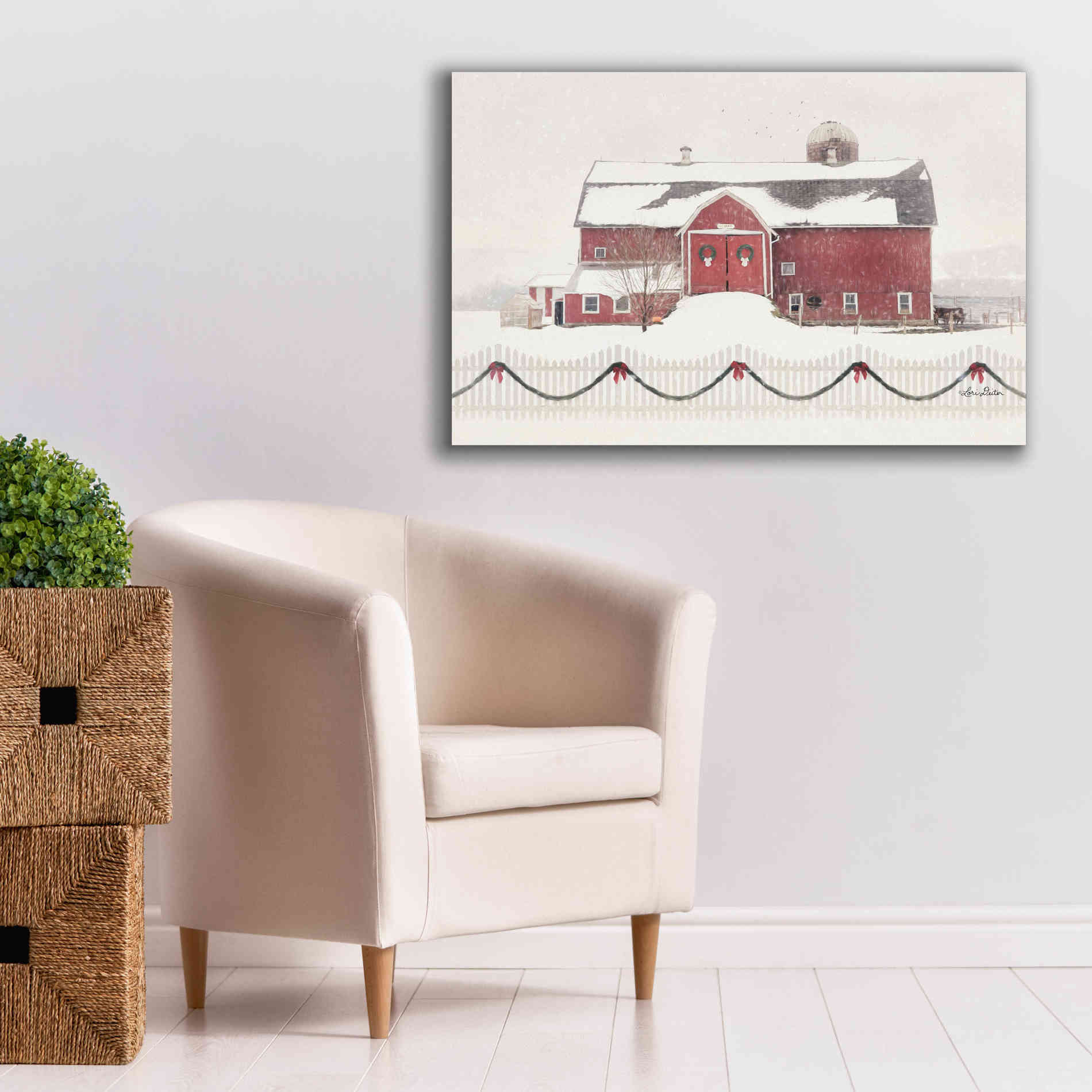 'Please Come Home for Christmas' by Lori Deiter, Canvas Wall Art,40 x 26