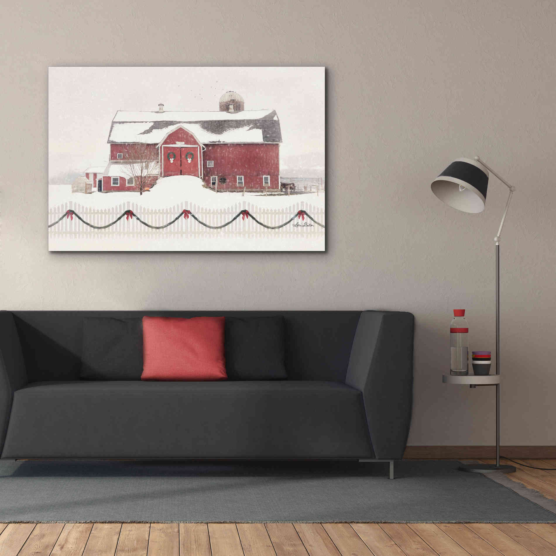 'Please Come Home for Christmas' by Lori Deiter, Canvas Wall Art,60 x 40