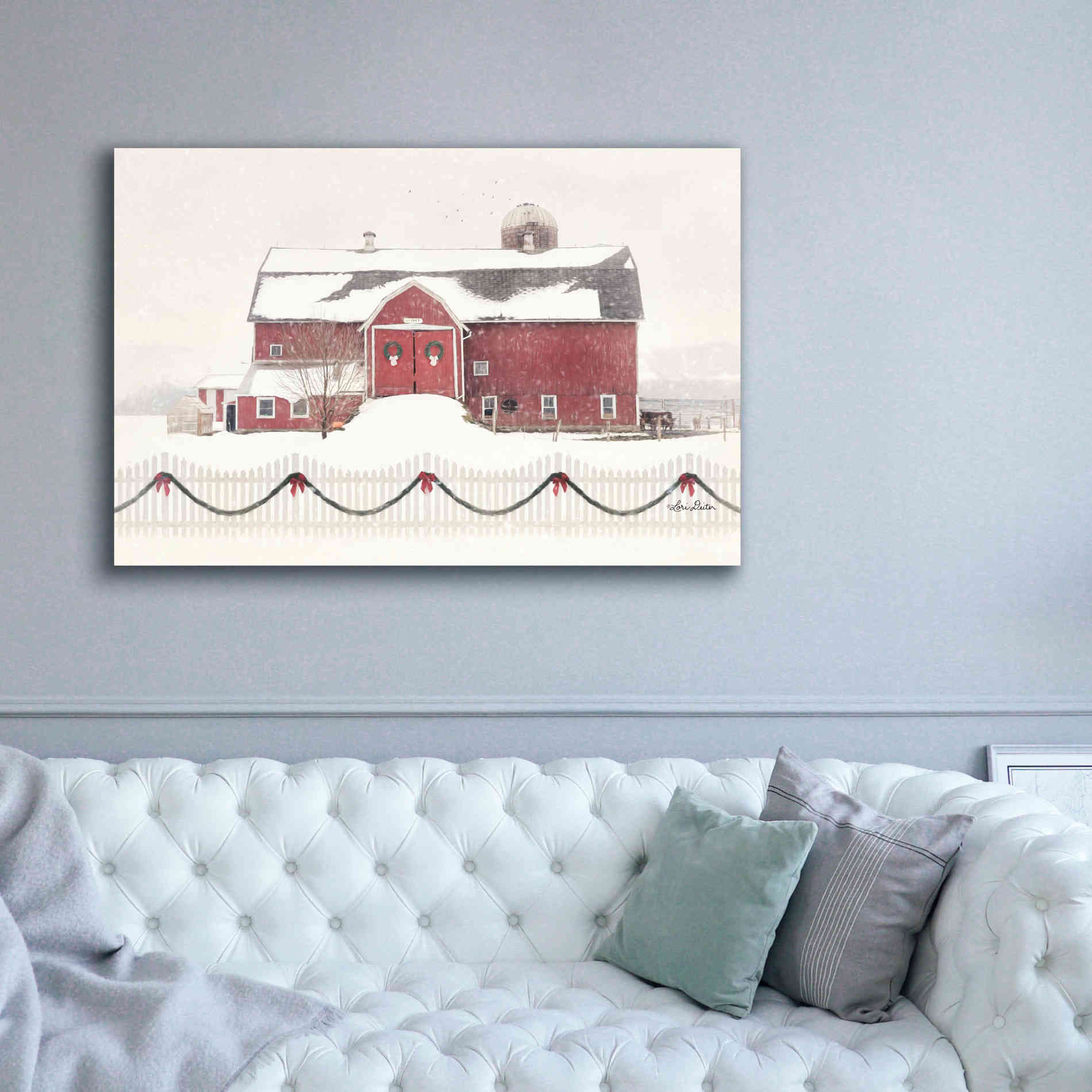 'Please Come Home for Christmas' by Lori Deiter, Canvas Wall Art,60 x 40