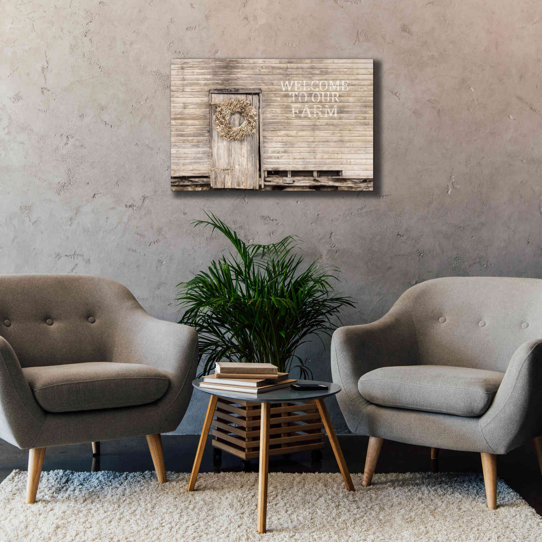 'Welcome to Our Farm' by Lori Deiter, Canvas Wall Art,40 x 26