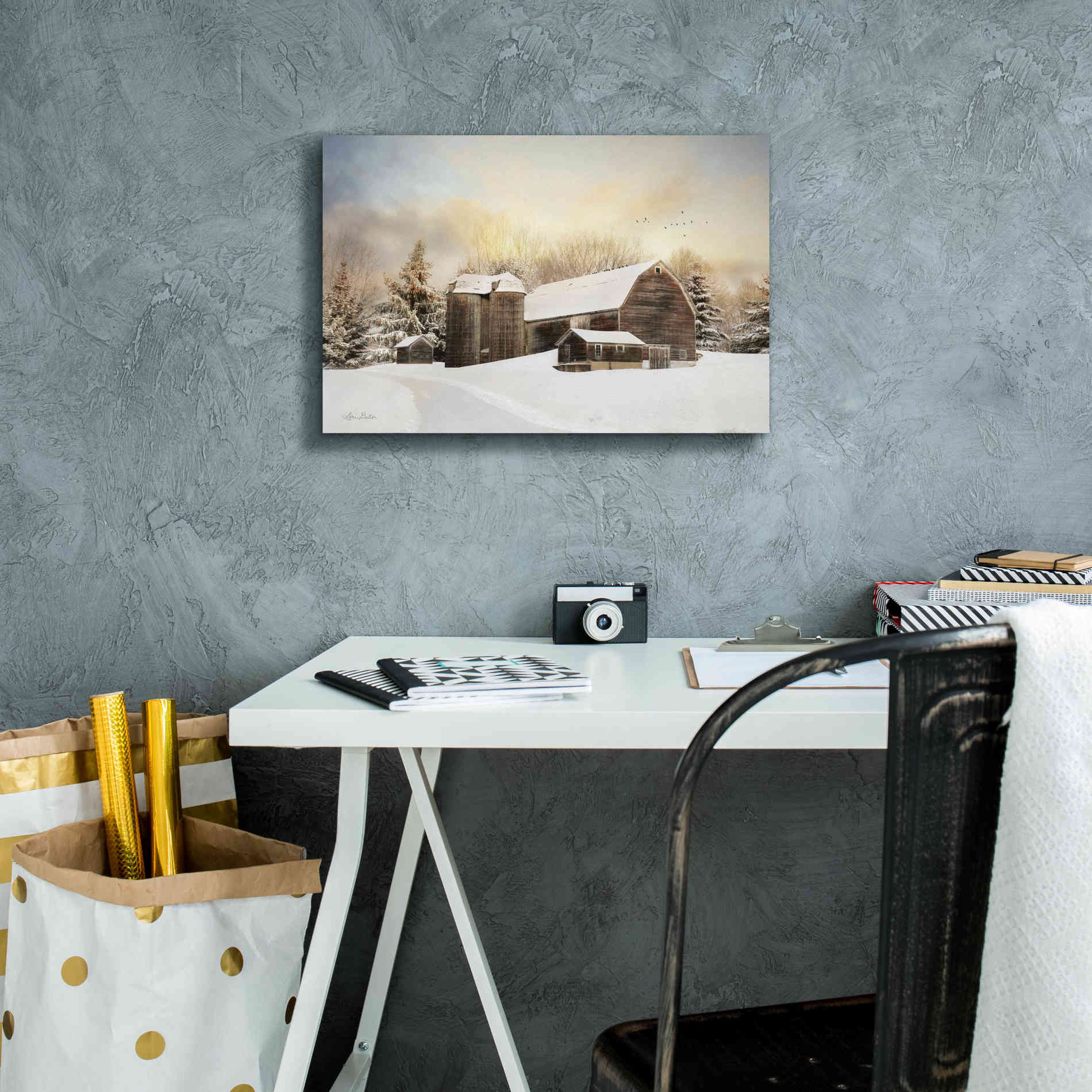 'The Color of Winter' by Lori Deiter, Canvas Wall Art,18 x 12