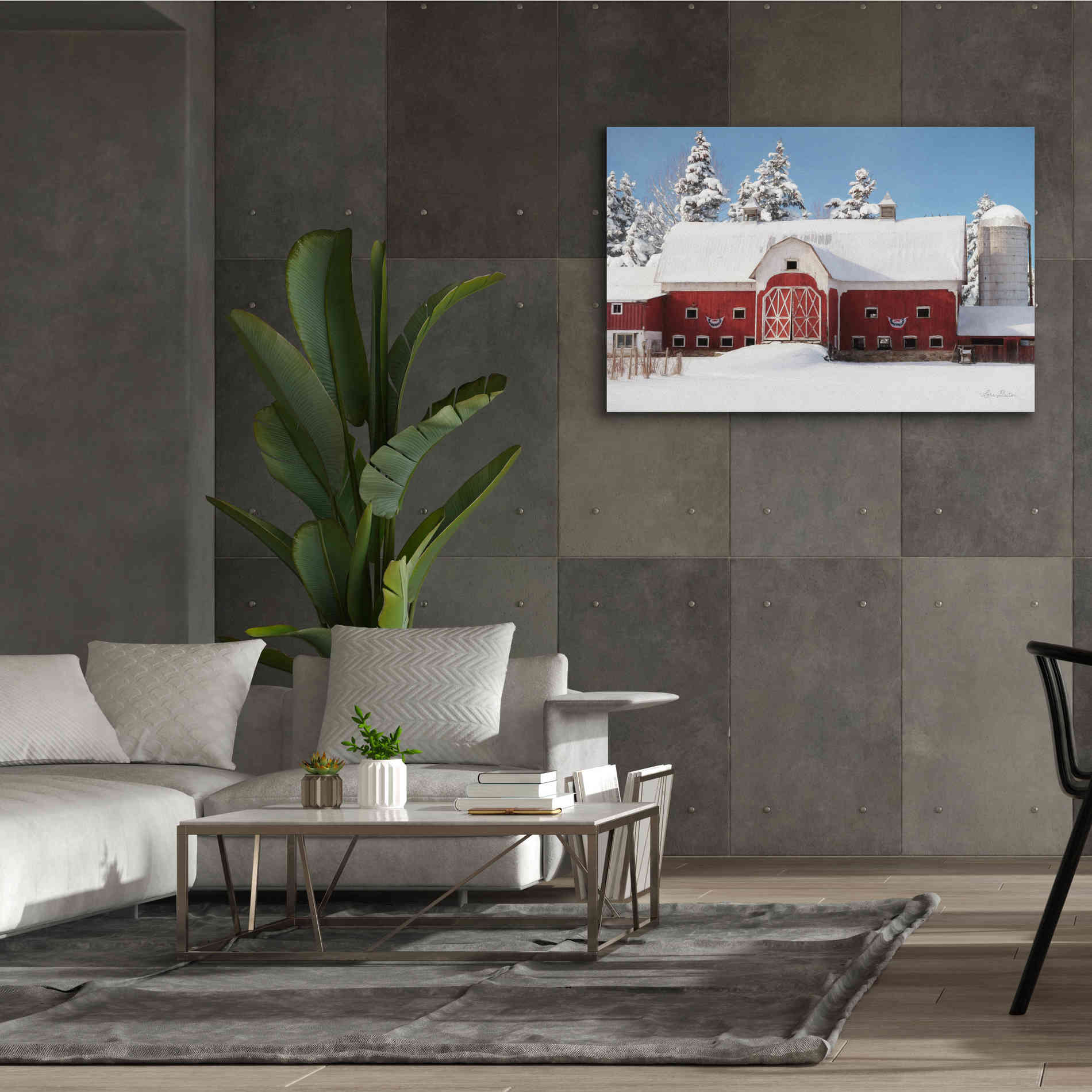 'Red, White and Cold' by Lori Deiter, Canvas Wall Art,60 x 40
