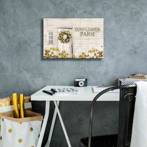 Image of 'Sunflower Farm' by Lori Deiter, Canvas Wall Art,18 x 12