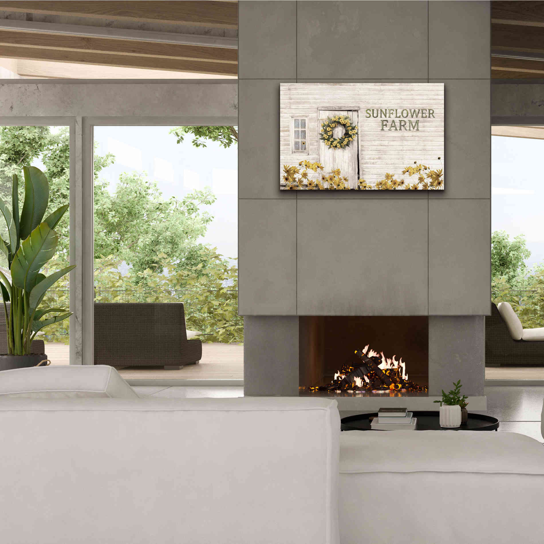 'Sunflower Farm' by Lori Deiter, Canvas Wall Art,40 x 26