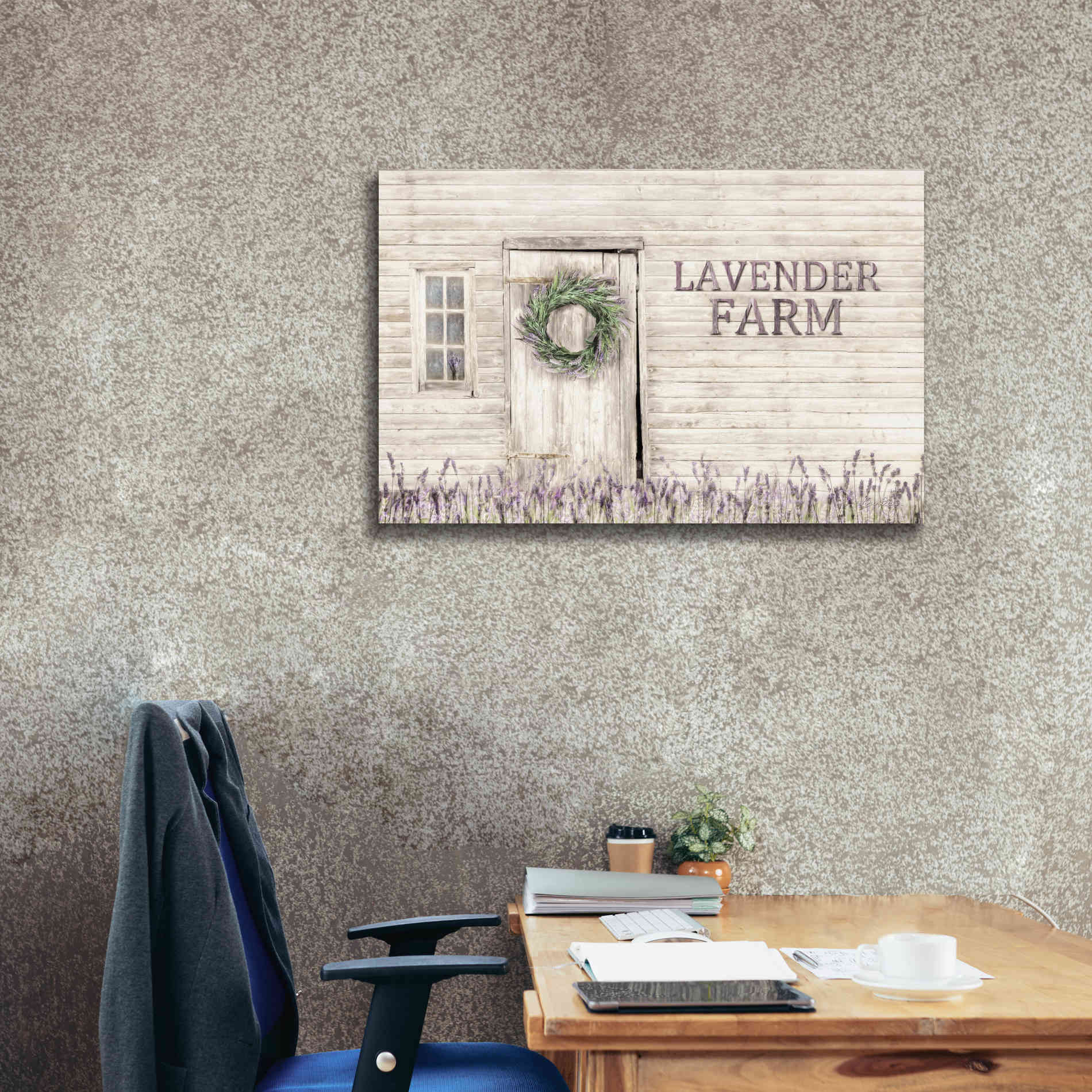 'Lavender Farm' by Lori Deiter, Canvas Wall Art,40 x 26