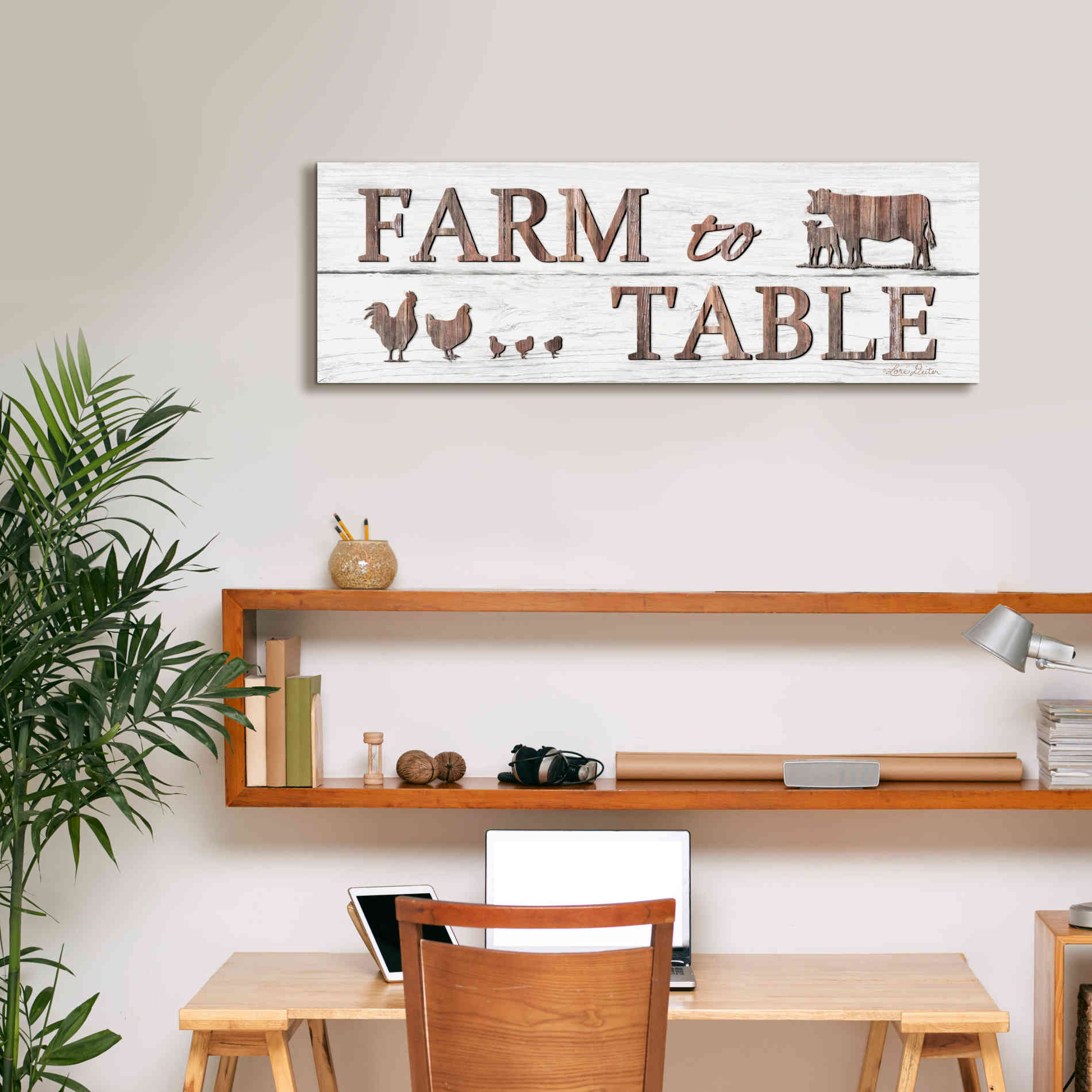 'Farm to Table' by Lori Deiter, Canvas Wall Art,36 x 12