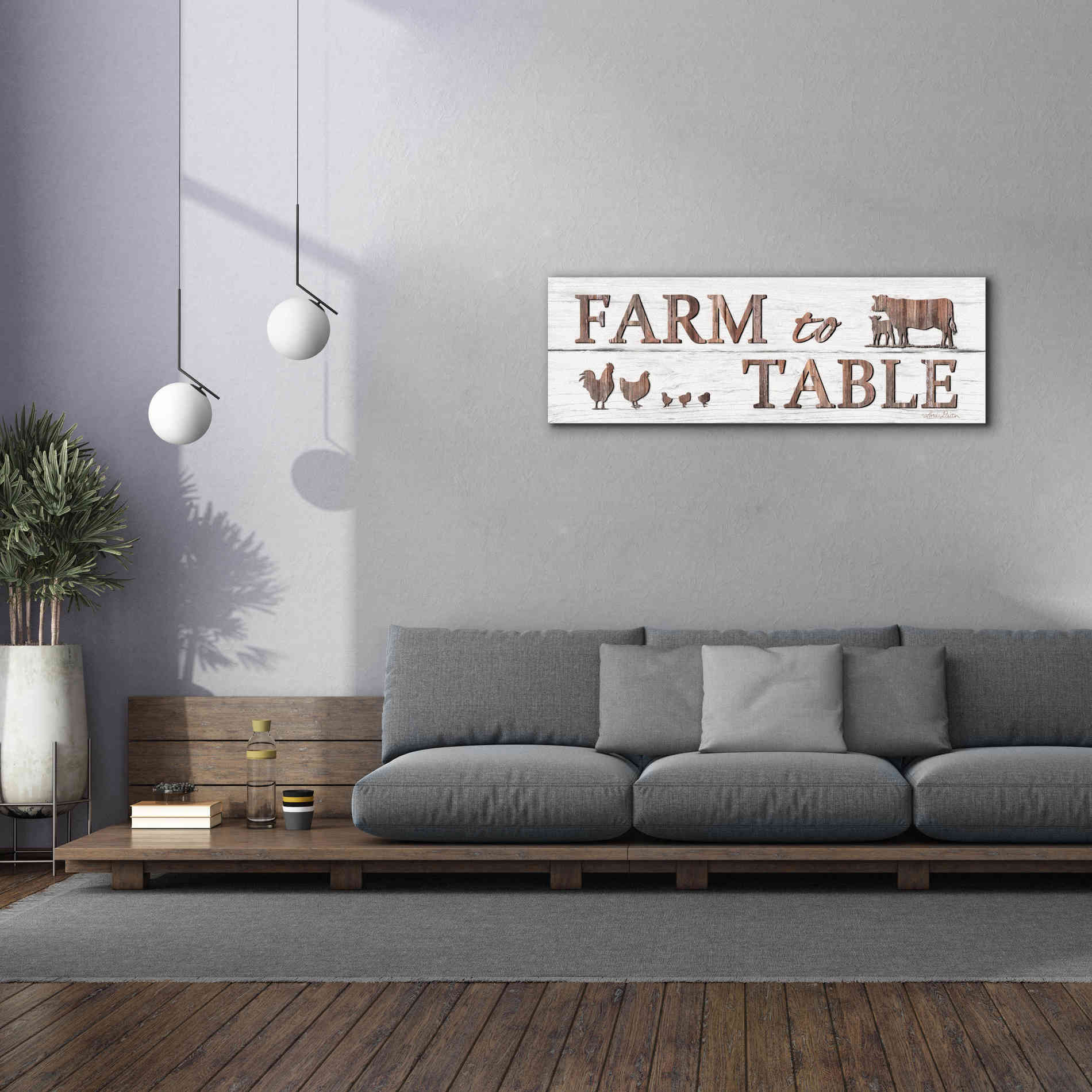 'Farm to Table' by Lori Deiter, Canvas Wall Art,60 x 20