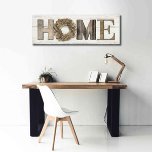 'Home in Beige' by Lori Deiter, Canvas Wall Art,60 x 20