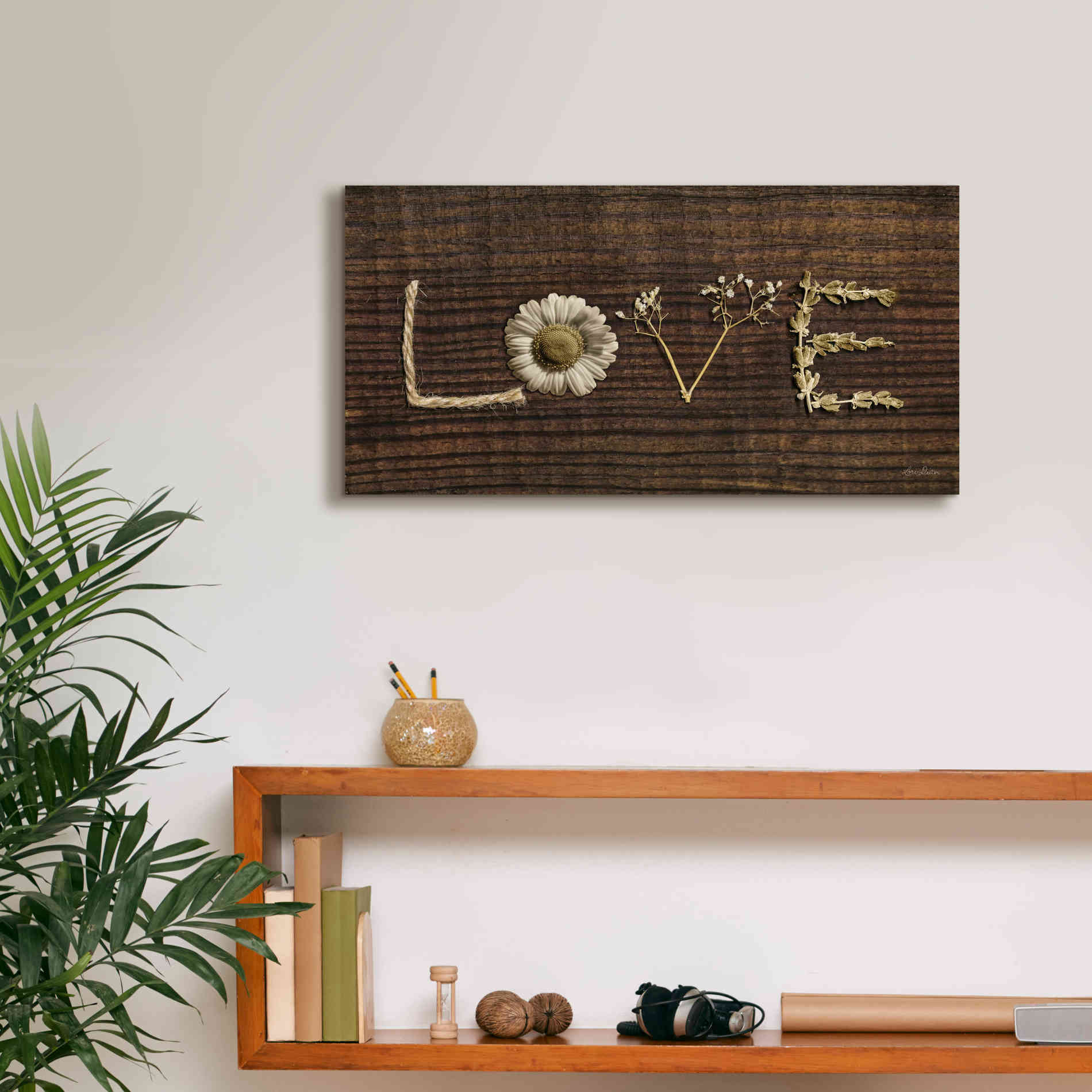 'Love is All You Need' by Lori Deiter, Canvas Wall Art,24 x 12