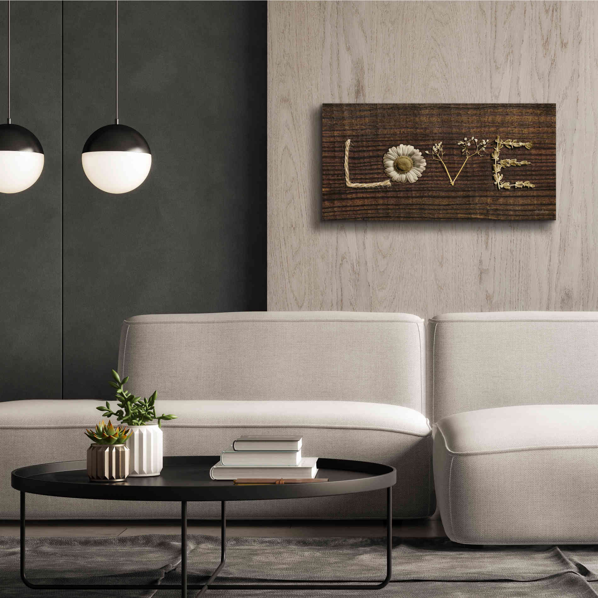 'Love is All You Need' by Lori Deiter, Canvas Wall Art,40 x 20