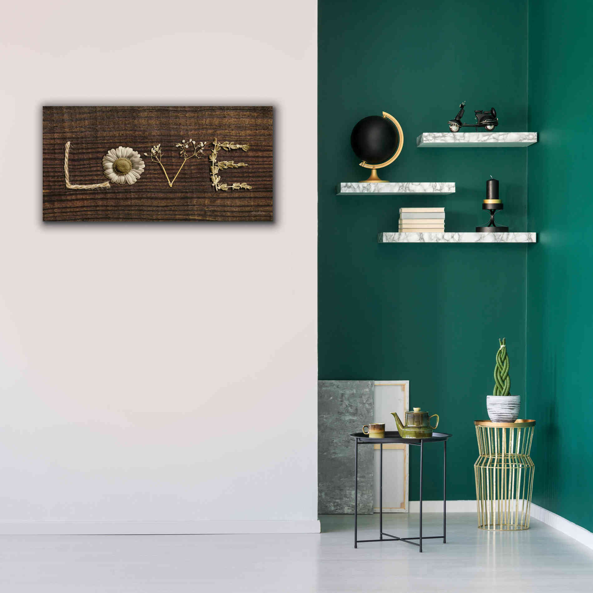 'Love is All You Need' by Lori Deiter, Canvas Wall Art,40 x 20