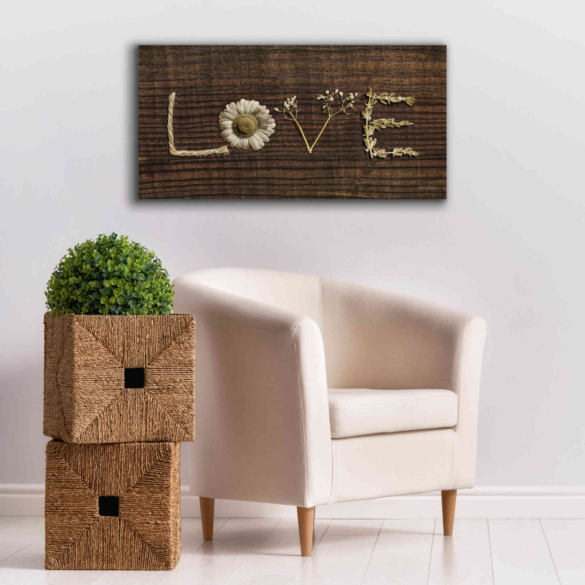'Love is All You Need' by Lori Deiter, Canvas Wall Art,40 x 20