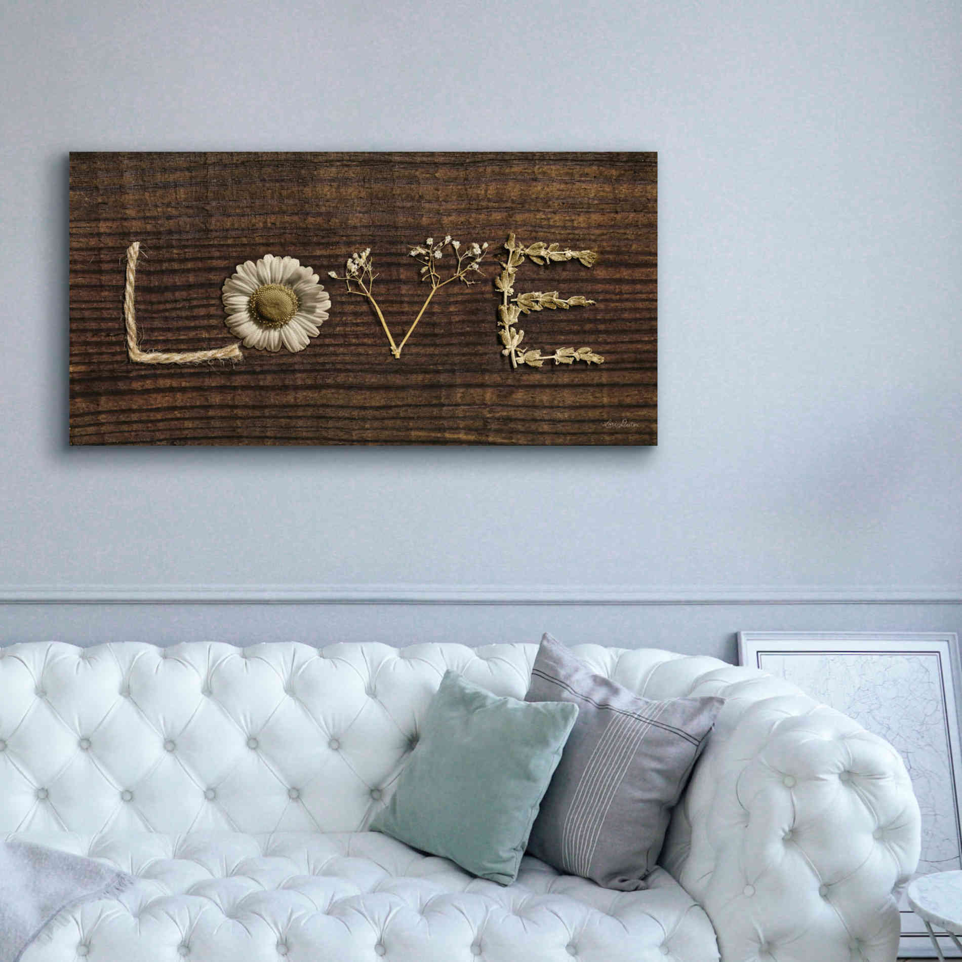'Love is All You Need' by Lori Deiter, Canvas Wall Art,60 x 30
