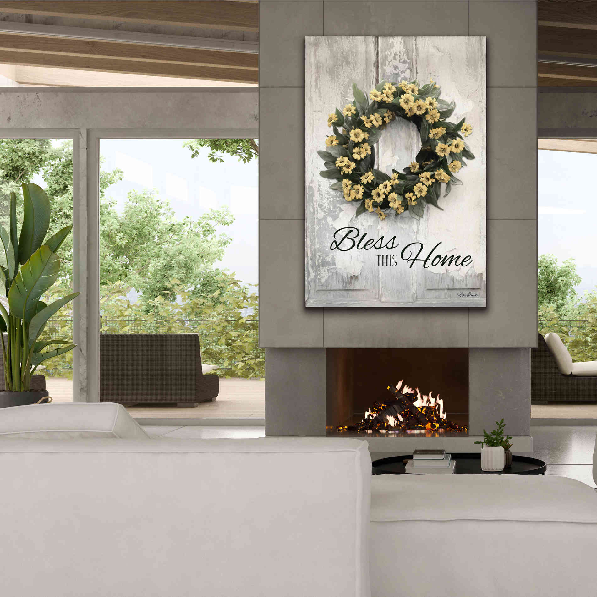 'Bless This Home' by Lori Deiter, Canvas Wall Art,40 x 60