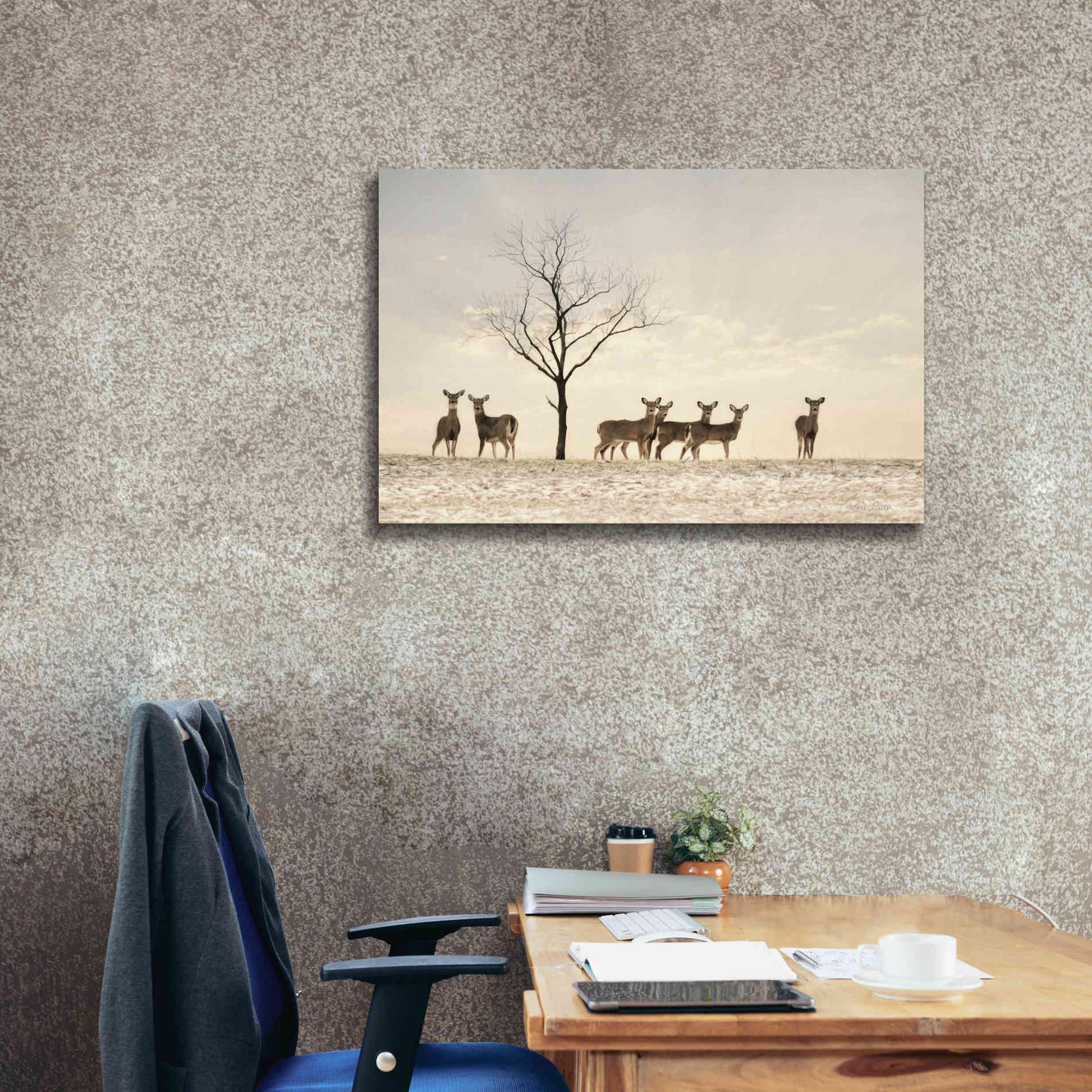 'Doe a Deer' by Lori Deiter, Canvas Wall Art,40 x 26