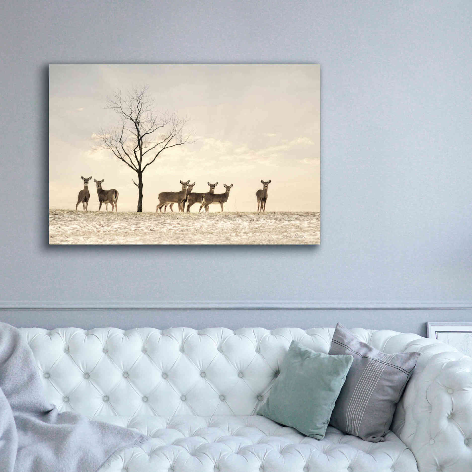 'Doe a Deer' by Lori Deiter, Canvas Wall Art,60 x 40