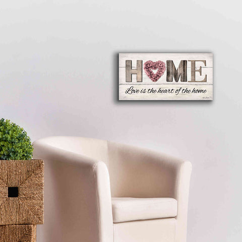 Image of 'Love is the Heart of the Home' by Lori Deiter, Canvas Wall Art,24 x 12