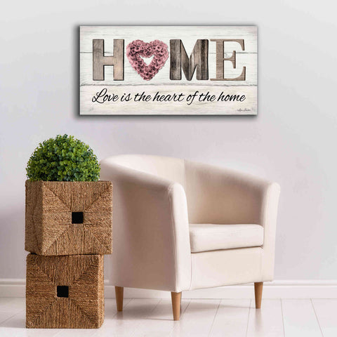 Image of 'Love is the Heart of the Home' by Lori Deiter, Canvas Wall Art,40 x 20