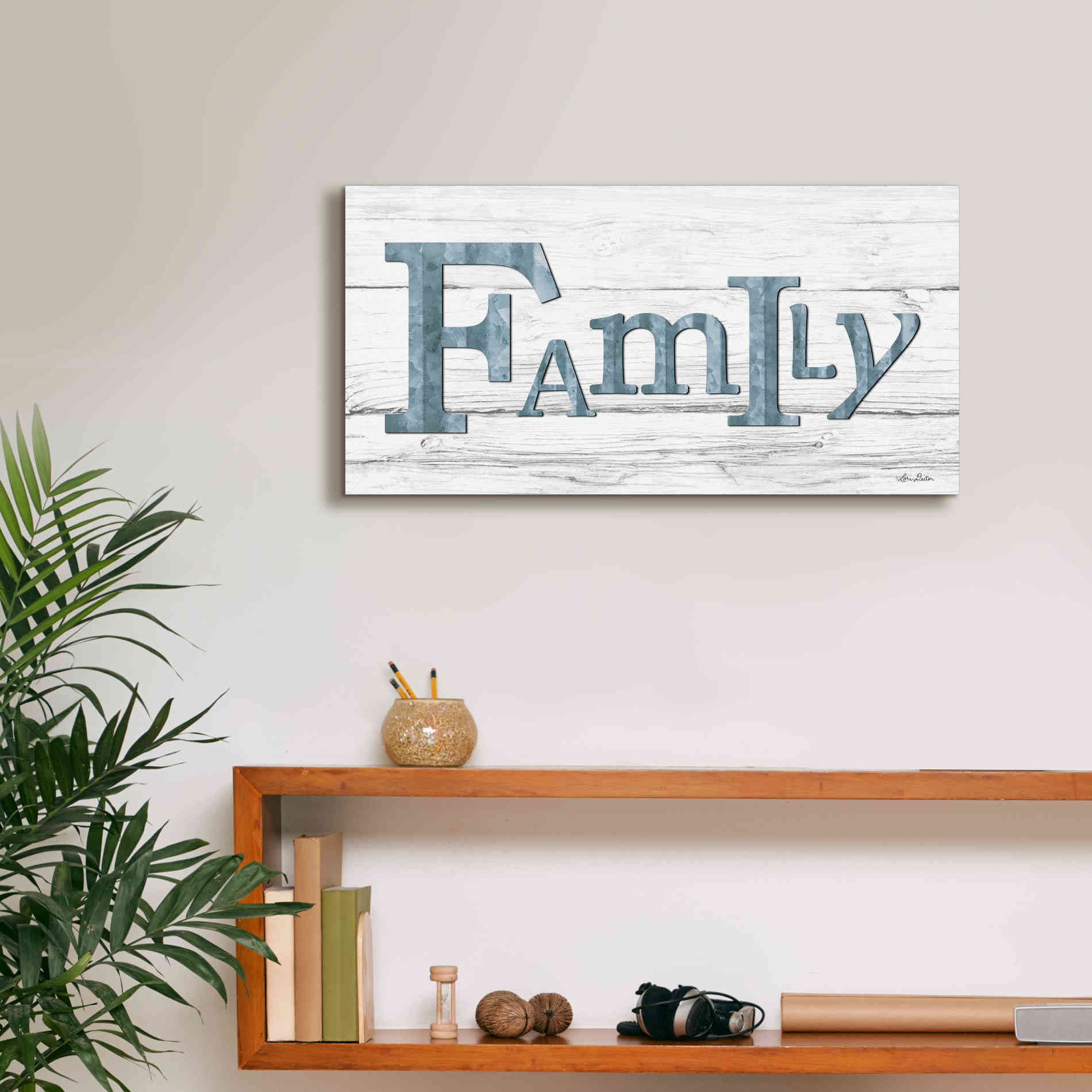 'Metal Family' by Lori Deiter, Canvas Wall Art,24 x 12