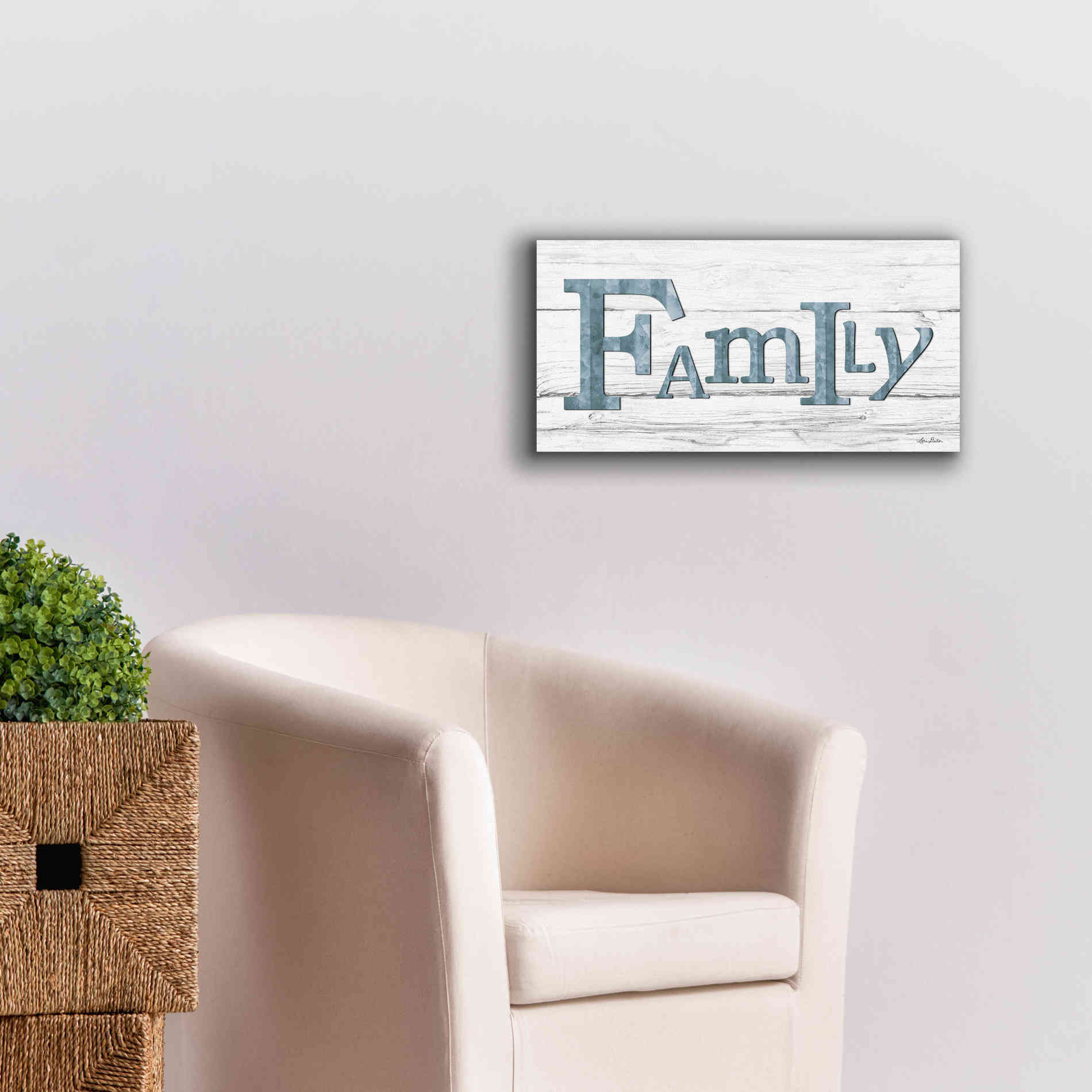 'Metal Family' by Lori Deiter, Canvas Wall Art,24 x 12