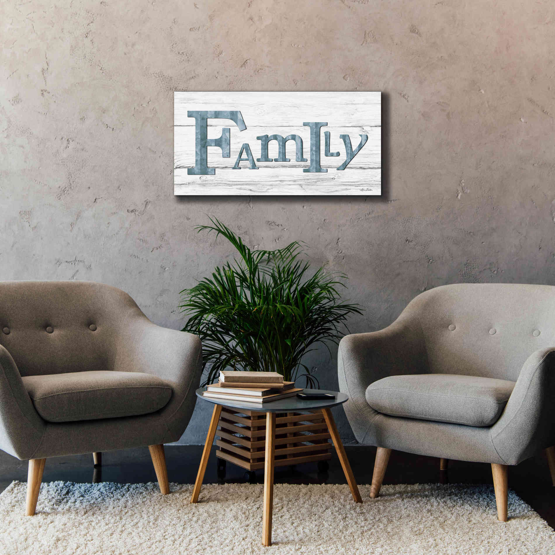 'Metal Family' by Lori Deiter, Canvas Wall Art,40 x 20