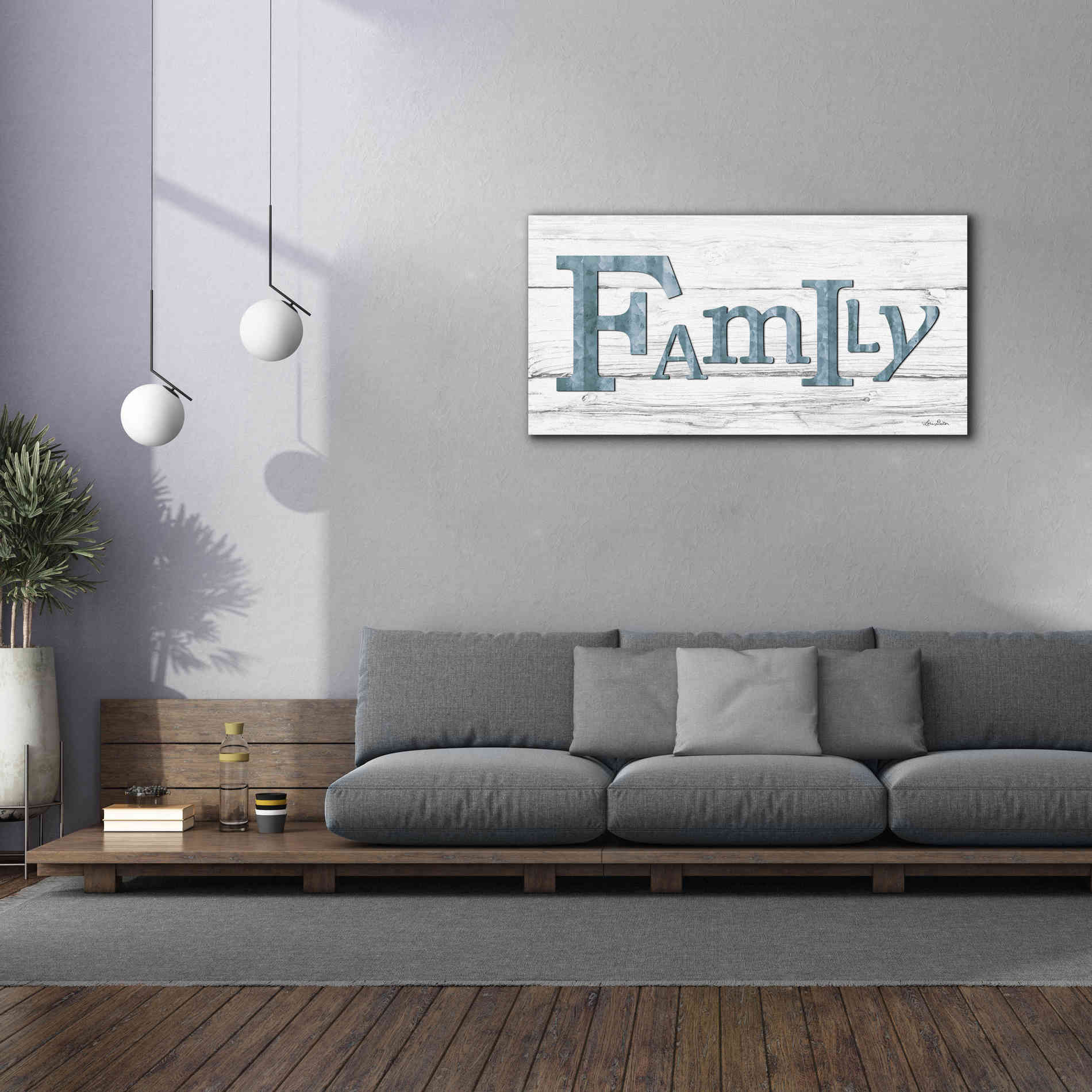 'Metal Family' by Lori Deiter, Canvas Wall Art,60 x 30