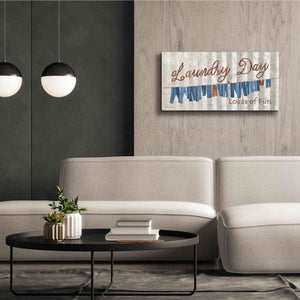 'Laundry Day Loads of Fun' by Lori Deiter, Canvas Wall Art,40 x 20