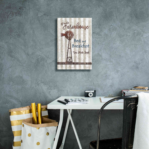 Image of 'Farmhouse Bed & Breakfast' by Lori Deiter, Canvas Wall Art,12 x 18