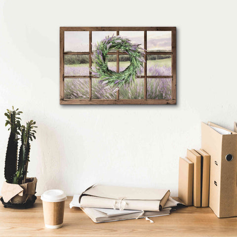 Image of 'Lavender Fields Window' by Lori Deiter, Canvas Wall Art,18 x 12