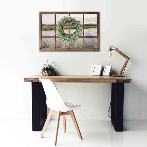 Image of 'Lavender Fields Window' by Lori Deiter, Canvas Wall Art,40 x 26