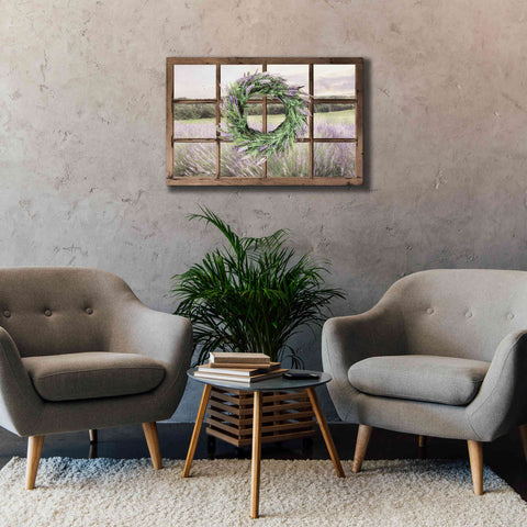 Image of 'Lavender Fields Window' by Lori Deiter, Canvas Wall Art,40 x 26