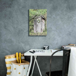 'Lavender Outhouse' by Lori Deiter, Canvas Wall Art,12 x 18
